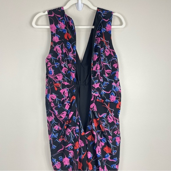 Thakoon Collective Womens 4 Dress Tulip Floral Gown Sleeveless V-Neck Pink Blue - Picture 8 of 12
